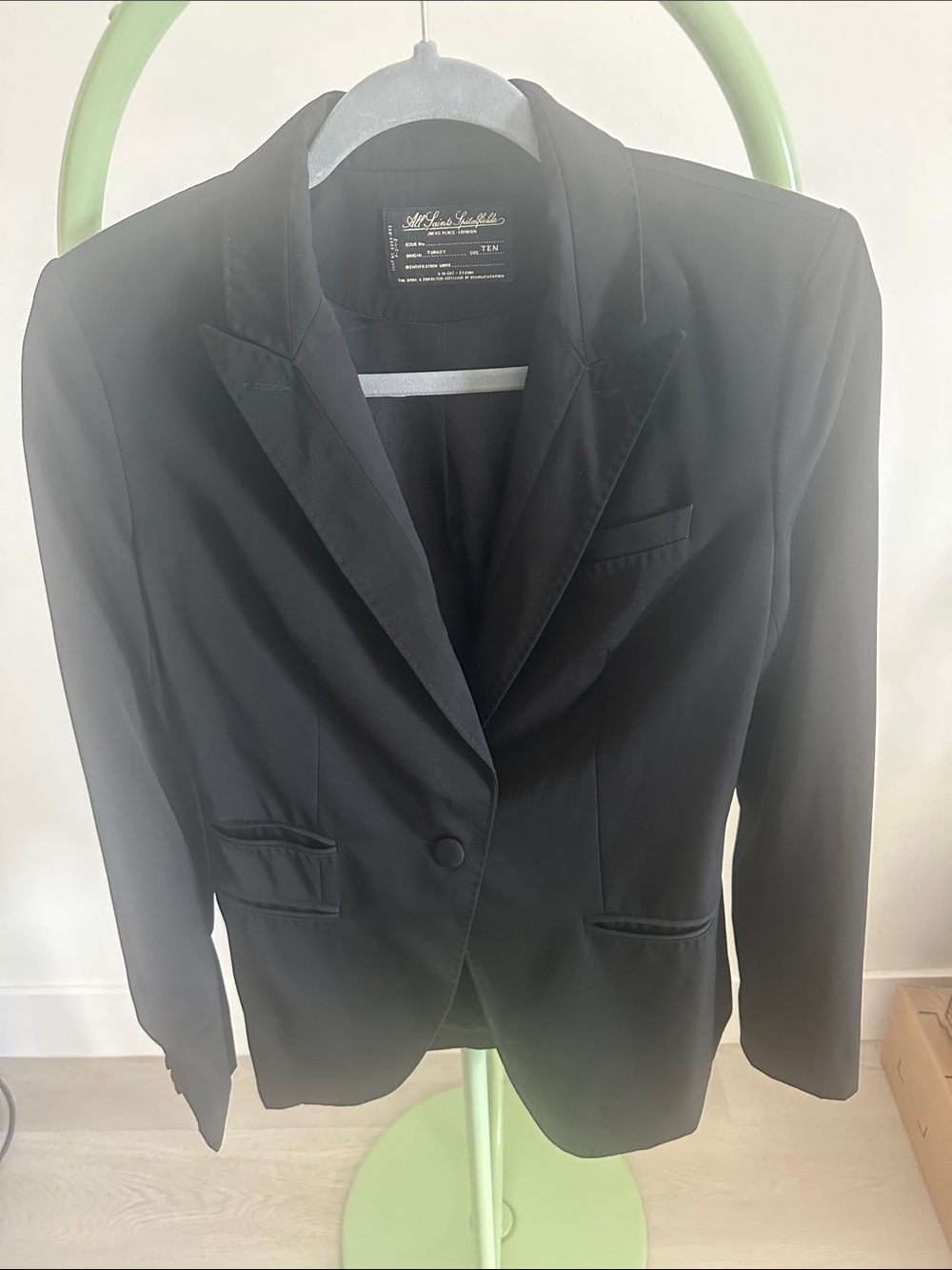 AllSaints Black Tailored Single-Button Blazer